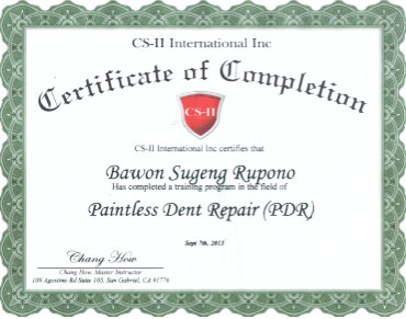 CS-II Paint Protection International Award Bawon Sugeng Rupono