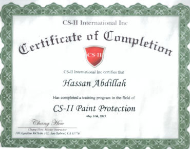 CS-II Paint Protection International Award Hasan Abdillah