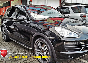 CS-II Paint Protection Indonesia Black Porsche Cayenne Glossy