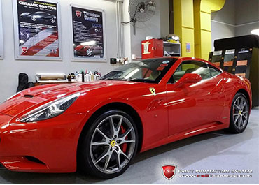 CS-II Paint Protection Indonesia Red Ferrari California Glossy