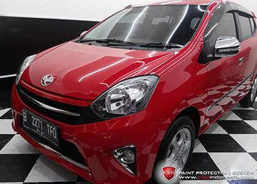 CS-II Paint Protection Indonesia Red Toyota Agya Glossy